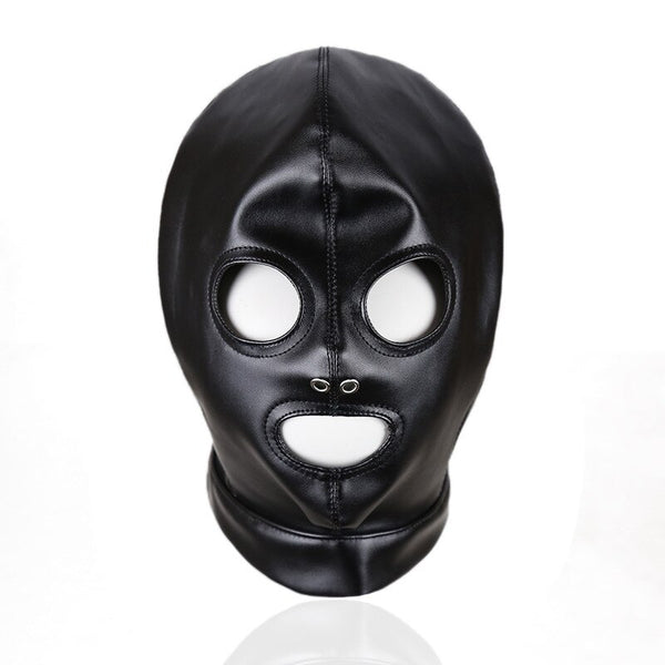 BDSM Hood Slave Mask Sensory Deprivation Full Head Bondage Restraint Mask for Women Men