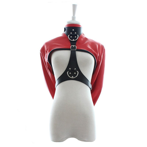Women Leather Collar Handcuffs Bondage Fetish Clothes