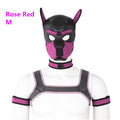 Dog Bondage Set With Restraints Hood Chest Belt Collar Arm Band For Pup Role Play