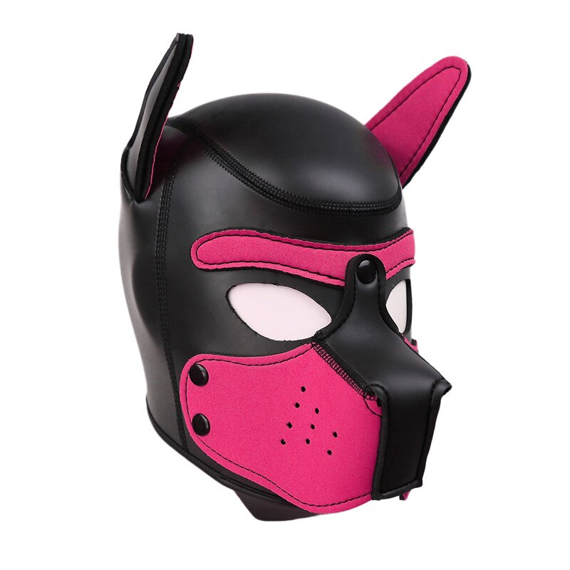 Puppy Hood Neoprene Mask Muzzle Pet Play Games Dog Slave Full Head Bondage Restraint