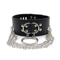 Collar Leather Harajuku Gothic Choker With Traction Ropes