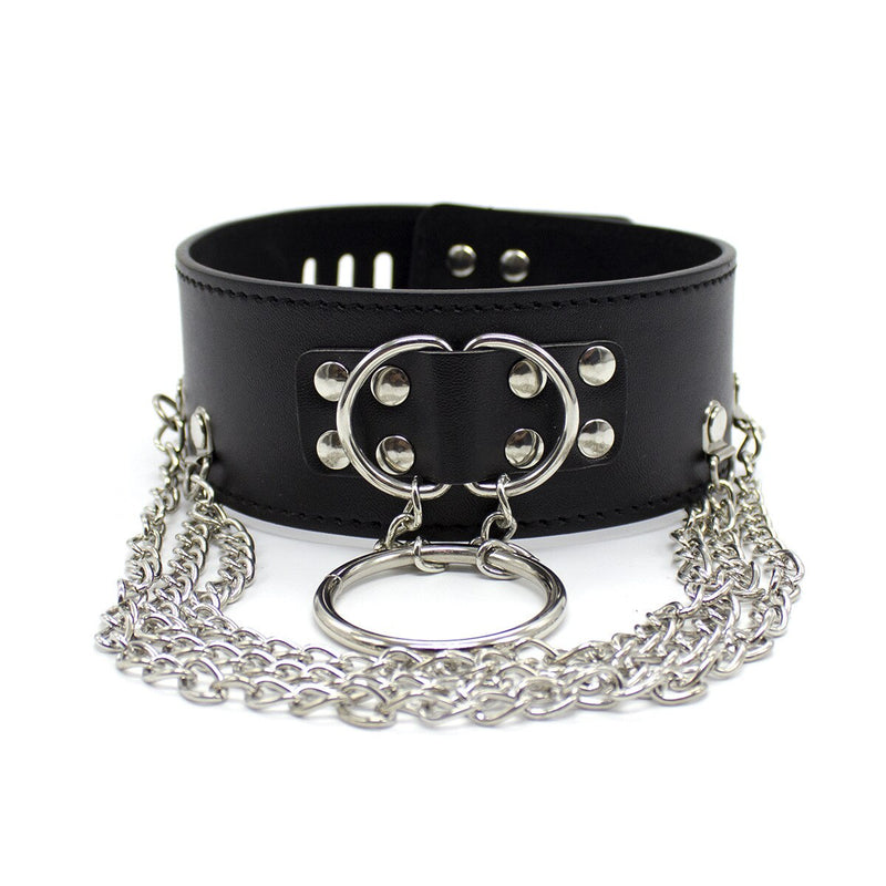 Collar Leather Harajuku Gothic Choker With Traction Ropes