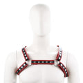 Leather Fetish Men Harness Belts with Armbands Crossed Chest Harness Strap Costume