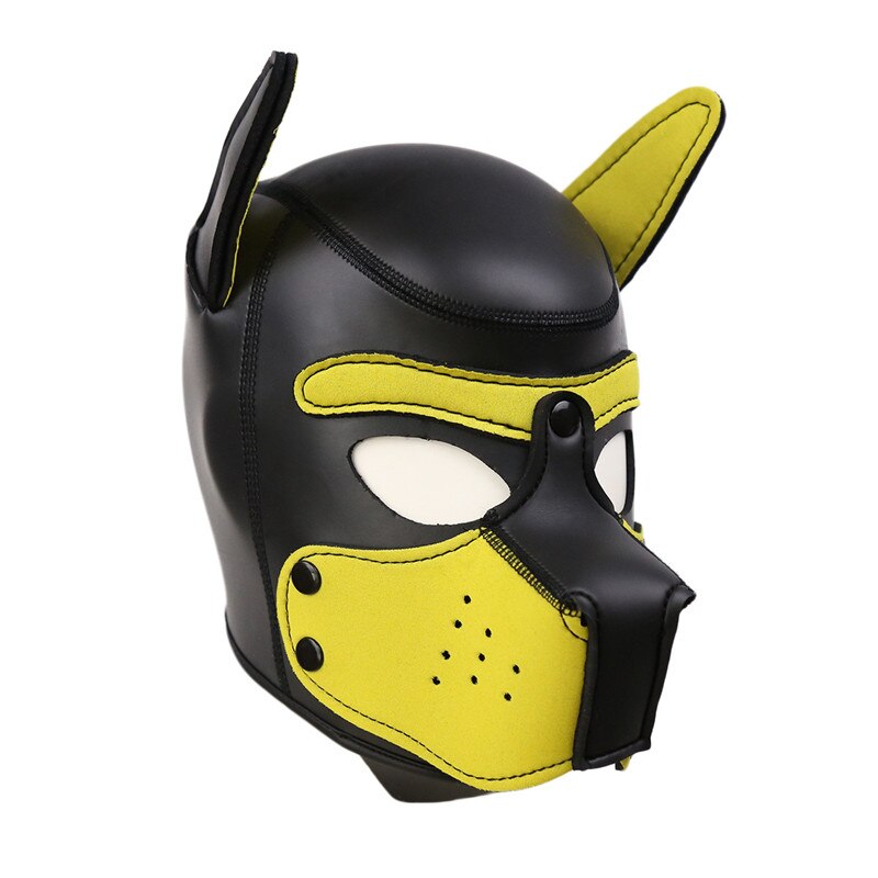 Puppy Hood Neoprene Mask Muzzle Pet Play Games Dog Slave Full Head Bondage Restraint