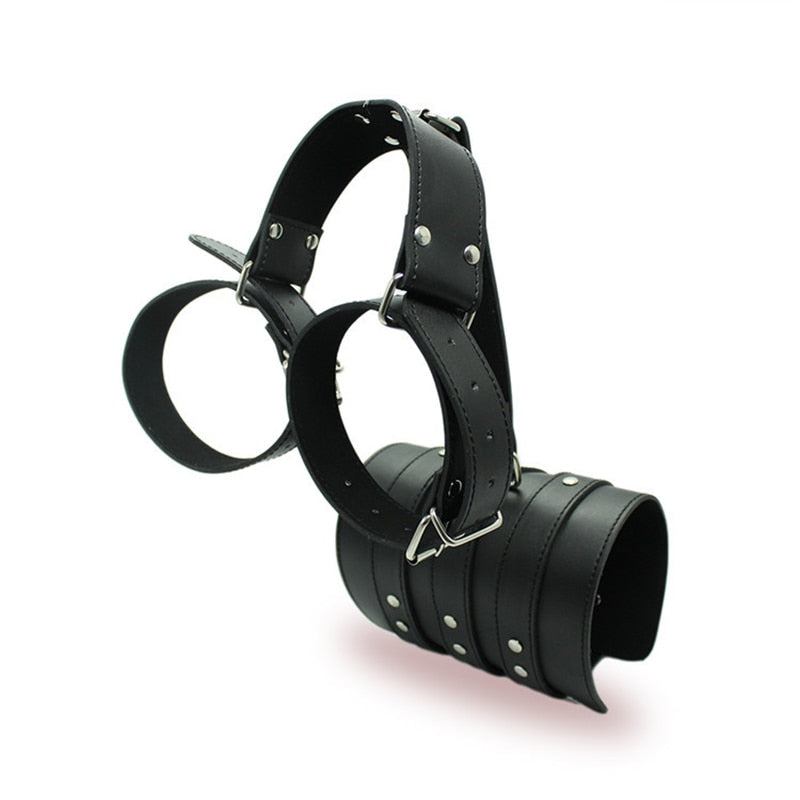 Leather Bondage Back Armbinder Arm Wrist Restraints