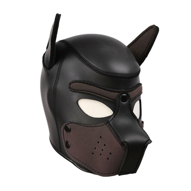 Puppy Hood Neoprene Mask Muzzle Pet Play Games Dog Slave Full Head Bondage Restraint