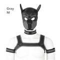 Dog Bondage Set With Restraints Hood Chest Belt Collar Arm Band For Pup Role Play