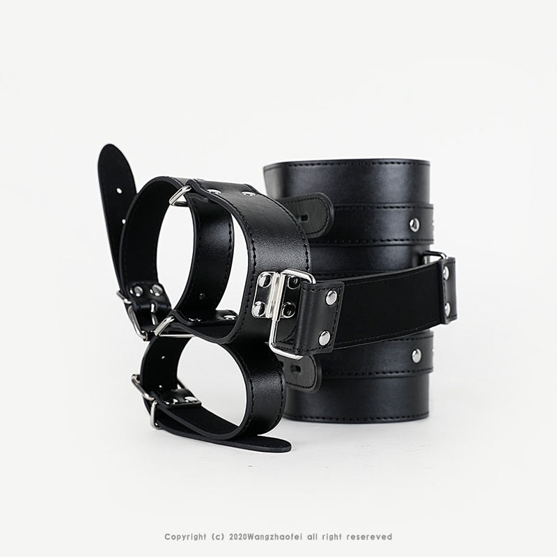 Leather Bondage Armbinder Restraint ,Arms Behind Back Straitjacket