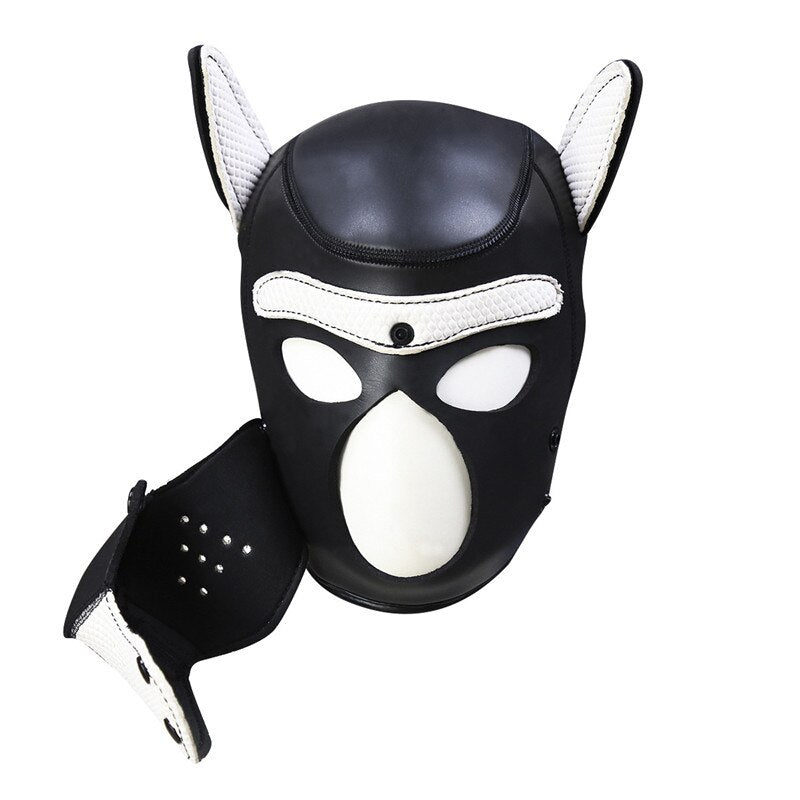 Puppy Hood Neoprene Mask Muzzle Pet Play Games Dog Slave Full Head Bondage Restraint