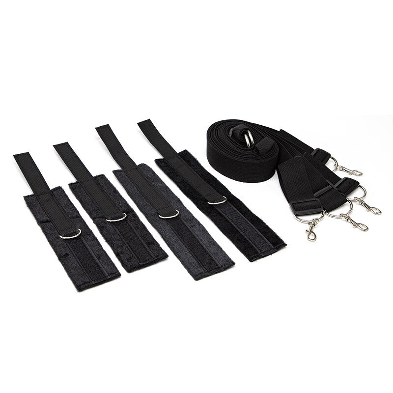 Plush Under Bed Bondage Restraint Set Belt