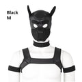 Dog Bondage Set With Restraints Hood Chest Belt Collar Arm Band For Pup Role Play