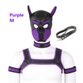Bondage Hood Chest Belt Arm Band Neck Collar Dog Roleplay Fantasy Harness Club Costume