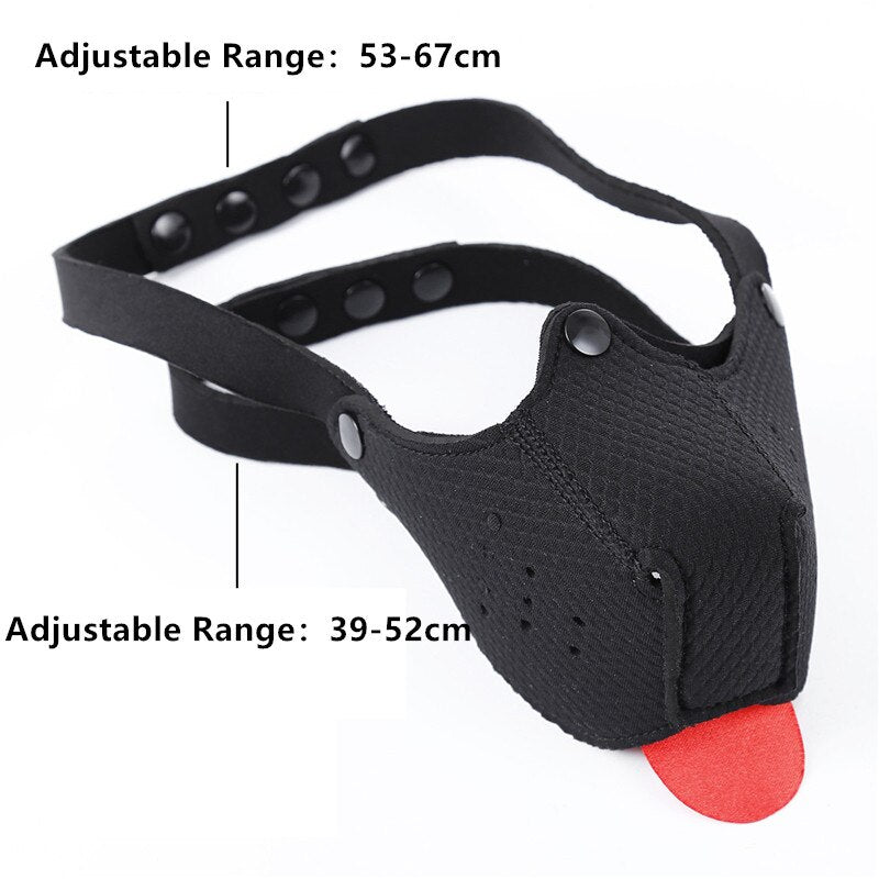 Puppy Hood Neoprene Mask Muzzle Pet Play Games Dog Slave Full Head Bondage Restraint