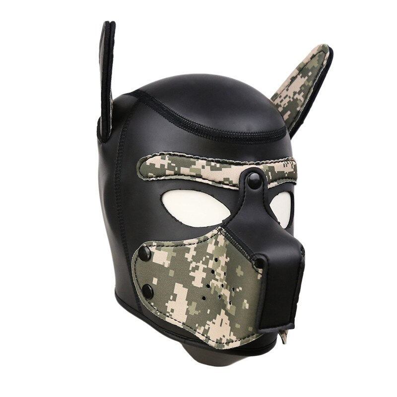 Puppy Hood Neoprene Mask Muzzle Pet Play Games Dog Slave Full Head Bondage Restraint