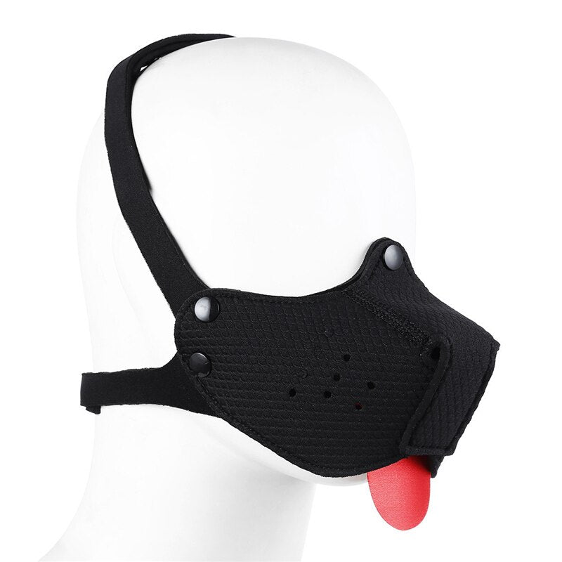 Puppy Hood Neoprene Mask Muzzle Pet Play Games Dog Slave Full Head Bondage Restraint