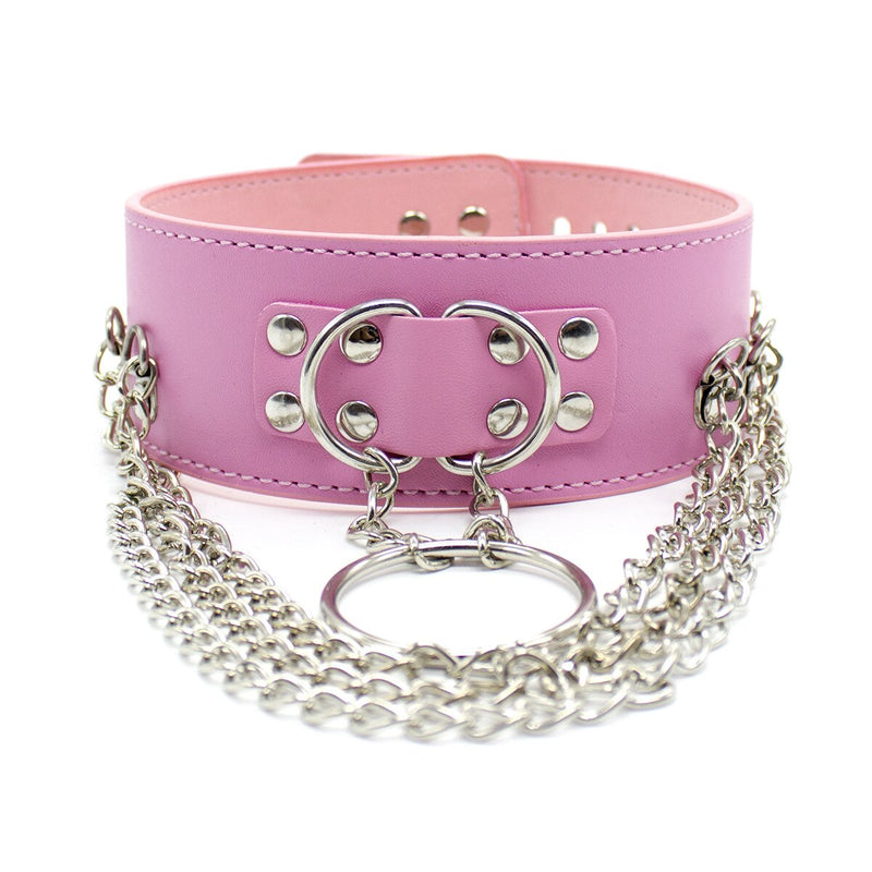 Collar Leather Harajuku Gothic Choker With Traction Ropes