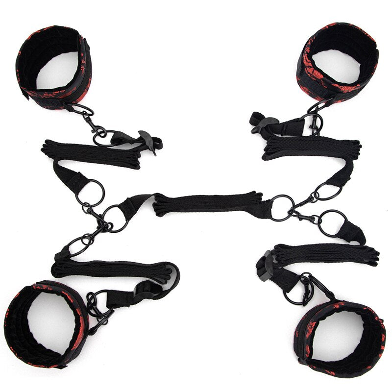 Under Bed Restraint Set Handcuffs Ankle Cuffs