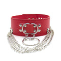 Collar Leather Harajuku Gothic Choker With Traction Ropes