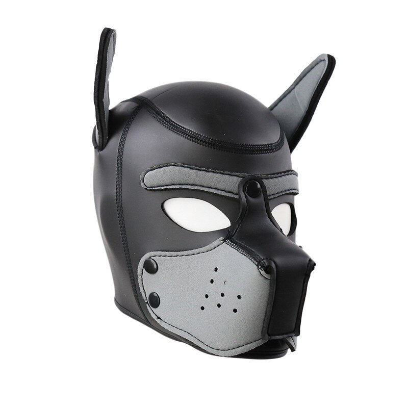 Puppy Hood Neoprene Mask Muzzle Pet Play Games Dog Slave Full Head Bondage Restraint