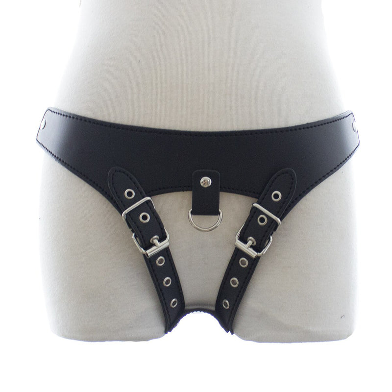 Leather Erotic Panties Chastity Belt for Women