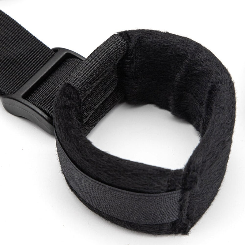 Bed Bondage Straps Set Love Posture Neck Collar Leg Cuffs Handcuffs Plush Sex Pillow