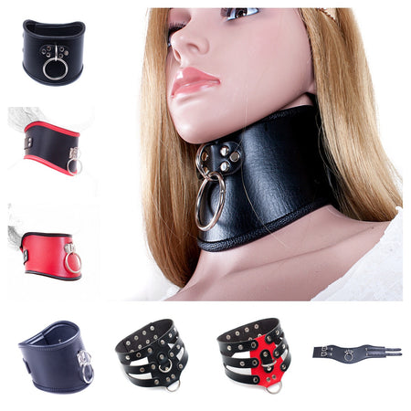 Exotic Slave Role Play Leather Restraints Fetish Collar